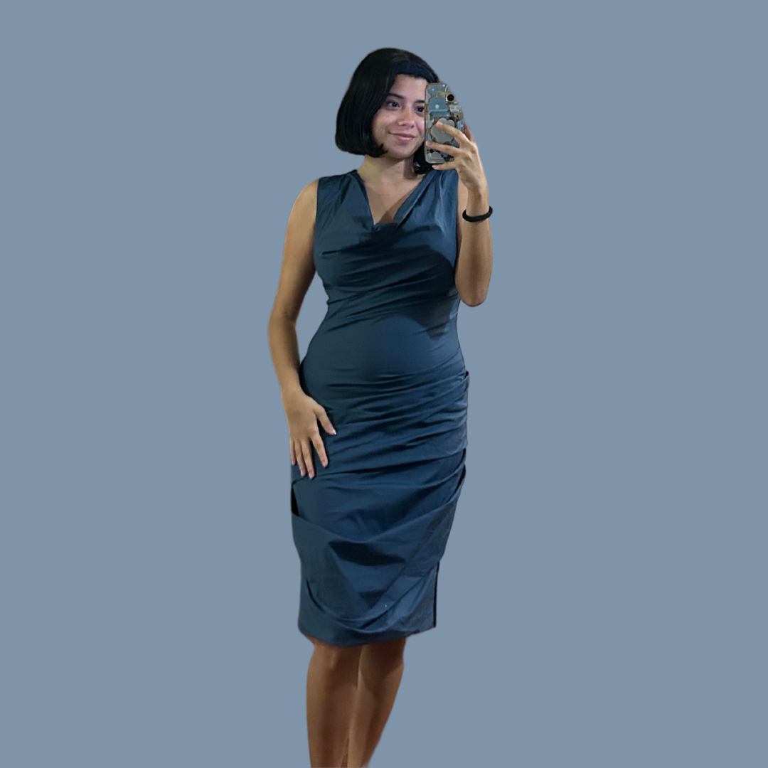 Vera Wang Ruffle Two-toned dress Size S