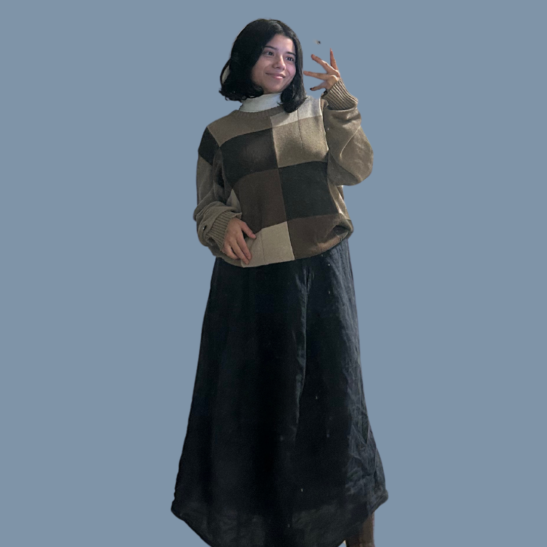 Navy Linen Skirt brand: Velvet Size S