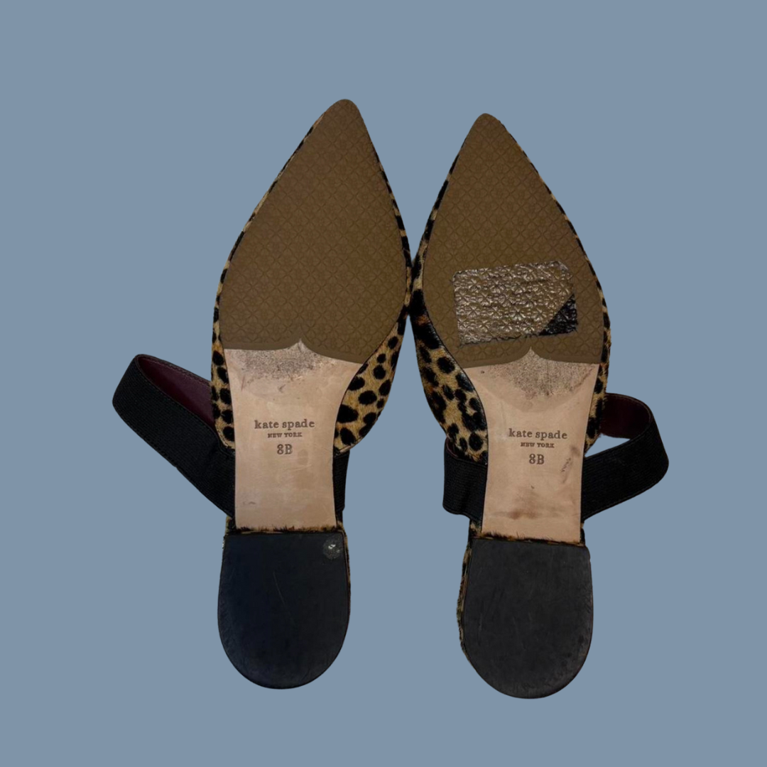 Kate Spade New York leopard print Pointed toe mules Size 8