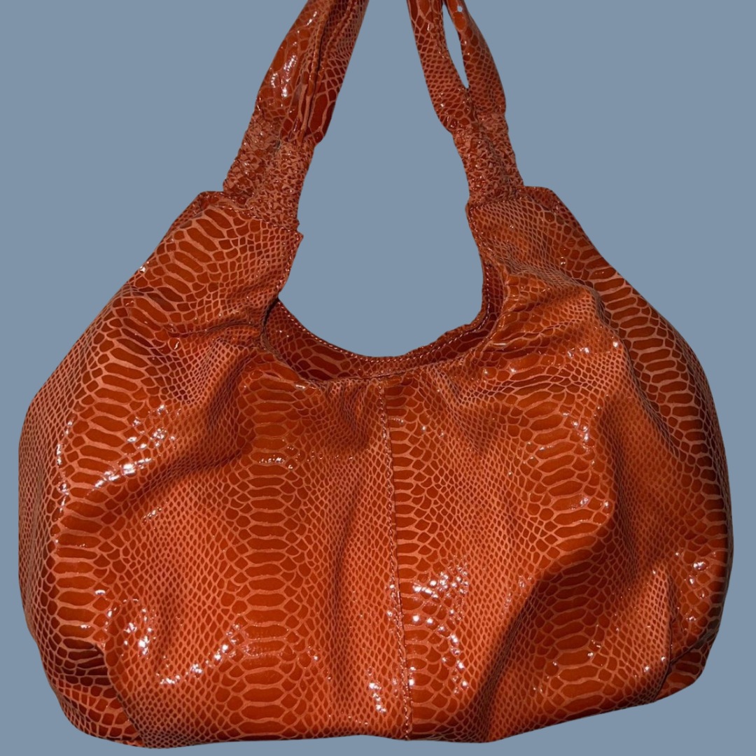 Perlina Snakeskin leather Hobo Bag